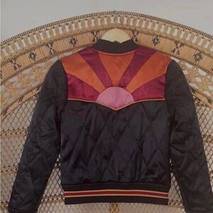 Vibrant Sunburst Bomber Jacket
